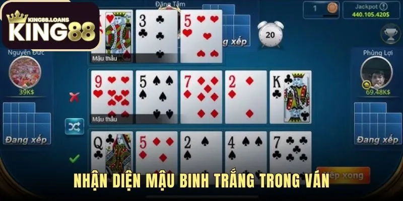 Tổ hợp mậu binh trắng theo cách đánh mậu binh King88 được tính thắng ngay